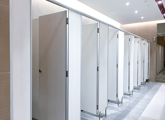 Aplicações Principais Lamiboard - divisorias banheiro